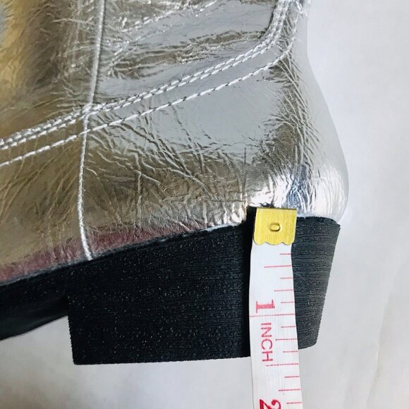 Arizona Jean Co. Maybrook Block Heel Silver Cowboy Boots - Picture 6 of 6